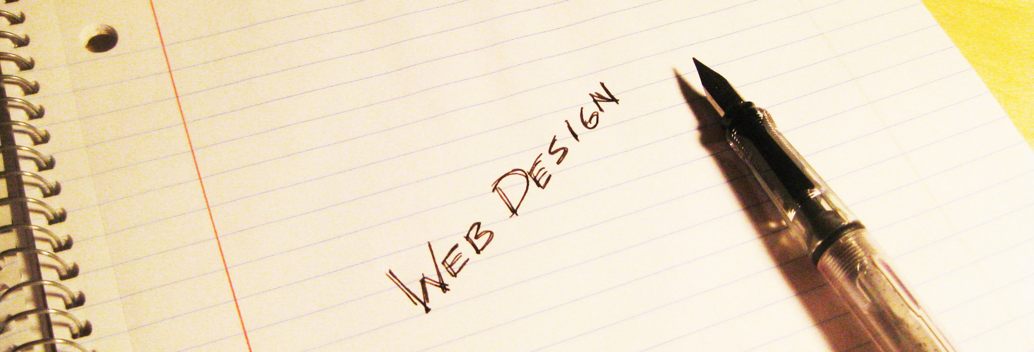 Handwritten Note saying Web Design